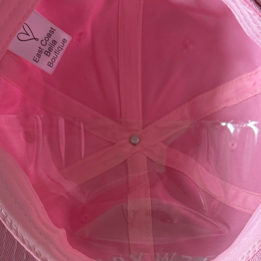 NEW YORK Women’s Baseball Cap Hat In Vintage Wash Pink Embroidered Adjustable - Picture 5 of 5